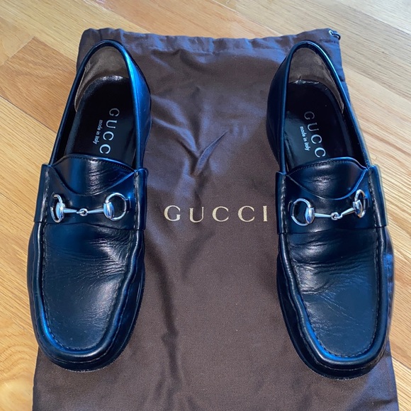 Gucci Other - Gucci Loafers Mens Black leather Vit Bulgaro 9.5